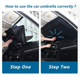 thumbnail image 5 of Qxltty Puppy Playing Guitar Car Windshield Sunshade Umbrella Quality Black Rubberized Fabric Can Effectively Block UV Rays Heat, 5 of 8
