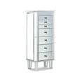 thumbnail image 3 of Milan Jewelry Armoire, Mirrored Surfaces and Silver Wood, 3 of 12