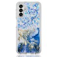 thumbnail image 5 of Samsung Galaxy A13 5G Case, Rosebono Hybrid Bling Glitter Sparkle Epoxy Graphic Marble Colorful Silicone Skin Cover Armor Case for Samsung Galaxy A13 5G (Blue), 5 of 6