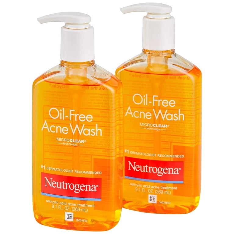 Neutrogena Oil-Free Acne Wash 9.10 oz (Pack of 2) - Walmart.com
