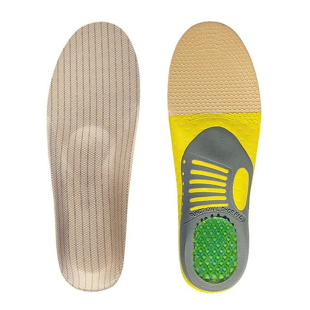 Arch Support Insoles For Pain Relief Sweat-Absorbent Comfort Orthotic Insole For Arch Support Yellow L