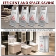 thumbnail image 5 of 4 PCS Stainless Steel Wet Floor Caution Sign, 24in Caution Wet Floor Signs, Portable Foldable Bilingual Safety Sign, for Kitchen, Restaurant, Shop, Restroom, Silver, 5 of 7