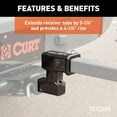 thumbnail image 4 of CURT 45794 Raised Trailer Hitch Extender, Fits 2-Inch Receiver, Extends 5-1/4", 4-1/4-In Rise, 4 of 4