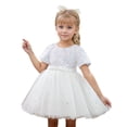 thumbnail image 4 of HXWCHs Robe Imprimée Robe de Fête Brillante Robe de Concours en Couches pour Célébrations Estivales et Blanc 7-8 Ans, 4 of 6