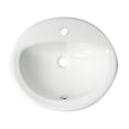 thumbnail image 2 of Pemberly Row White 21" Oval Drop In Ceramic Sink with Faucet Hole, 2 of 5