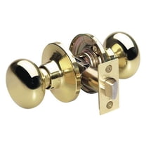 Master Lock Knob Lockset,Biscuit Style,Polished Brss BC0403BOX