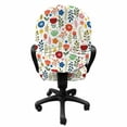 thumbnail image 3 of Botanical Office Chair Slipcover, Nature Inspired Ornamental Arrangement with Blossoms and Shrubs Fresh Flourish, Protective Stretch Decorative Fabric Cover, Standard Size, Multicolor, by Ambesonne, 3 of 5