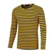 thumbnail image 5 of Camiseta de rayas INSPIRE CHIC para hombres, cuello redondo, de manga larga, básica L Amarillo Negro, 5 of 6