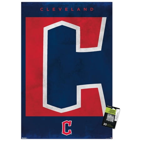 MLB Cleveland Guardians – Logo 25 Wall Poster with Pushpins 22.375 x 34