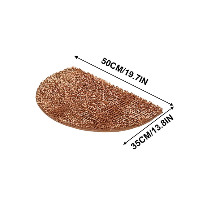 Bathroom Rugs Non Slip Washable Half Round Carpet Water Absorbing Foot Mat 40x60cm Rugs for Bedroom Washable Bedroom Rugs