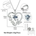 thumbnail image 4 of Juwaliy Collar de Corazón de Amor Blanco Mariposa Collar de Piedra de Nacimiento de Abril Diamante CZ Dije de Plata Esterlina 925 Joyería Mujer Regalo de Cumpleaños San Valentín Día de la Madre, 4 of 10