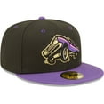 thumbnail image 3 of Men's New Era Black/Purple Lowriders de Fresno Copa De La Diversion 59FIFTY Fitted Hat, 3 of 5