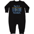 thumbnail image 2 of Inktastic 1st Hanukkah Candles Baby Fleece Romper, 2 of 4