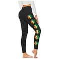 thumbnail image 3 of AUNVITO Women's St. Patrick's Day All-Over Print Yoga Leggings Skinny Fit Casual and Festive Style, 3 of 6