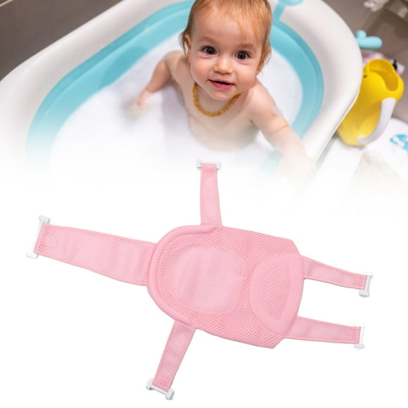 Soporte Para Asiento De Baño Para Bebé, Antideslizante, Universal, Desmontable, Rojo Para Bañera, Eslinga, Malla De Ducha Para Un Baño Seguro Y Cómodo