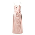 thumbnail image 3 of Fewfanhot Dresses for Women Sleeveless Formal Wedding Guest Bridesmaid Slip Dress with Slit, 3 of 7