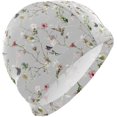 thumbnail image 1 of FYBTO Swimming Cap Classic Butterfly Meadow Flowers Unisex Adult FYBTO Polyester, 1 of 4