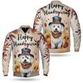 thumbnail image 3 of Happy Thanksgiving Bichon Frise Welcome Thankful Fall Autumn Pumpkin All Over Print 3D Baseball Jacket Bichons Dog Lovers Gifts Idea Bomber Jacket Softball - 02021, 3 of 6