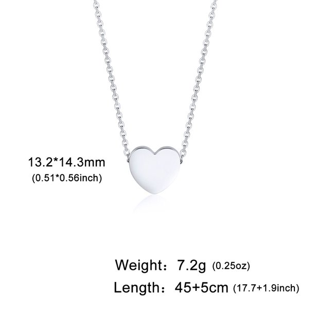 Cazador Gold Color Kpop Heart Pendant Choker Necklaces for Women Stainless Steel Jewelry Necklace Wedding Mother Day Gift 202345-50cm Gao Jinjia LED