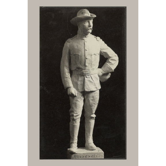 Print: Statue Of Theodore Roosevelt, Full-Length, Standing, Facing
