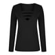 thumbnail image 3 of Pntutb Mujer Moda Casual Cuello En V Manga Larga Cómodo Color Sólido Tops Blusa Pntutb Pntutb-3852, 3 of 6