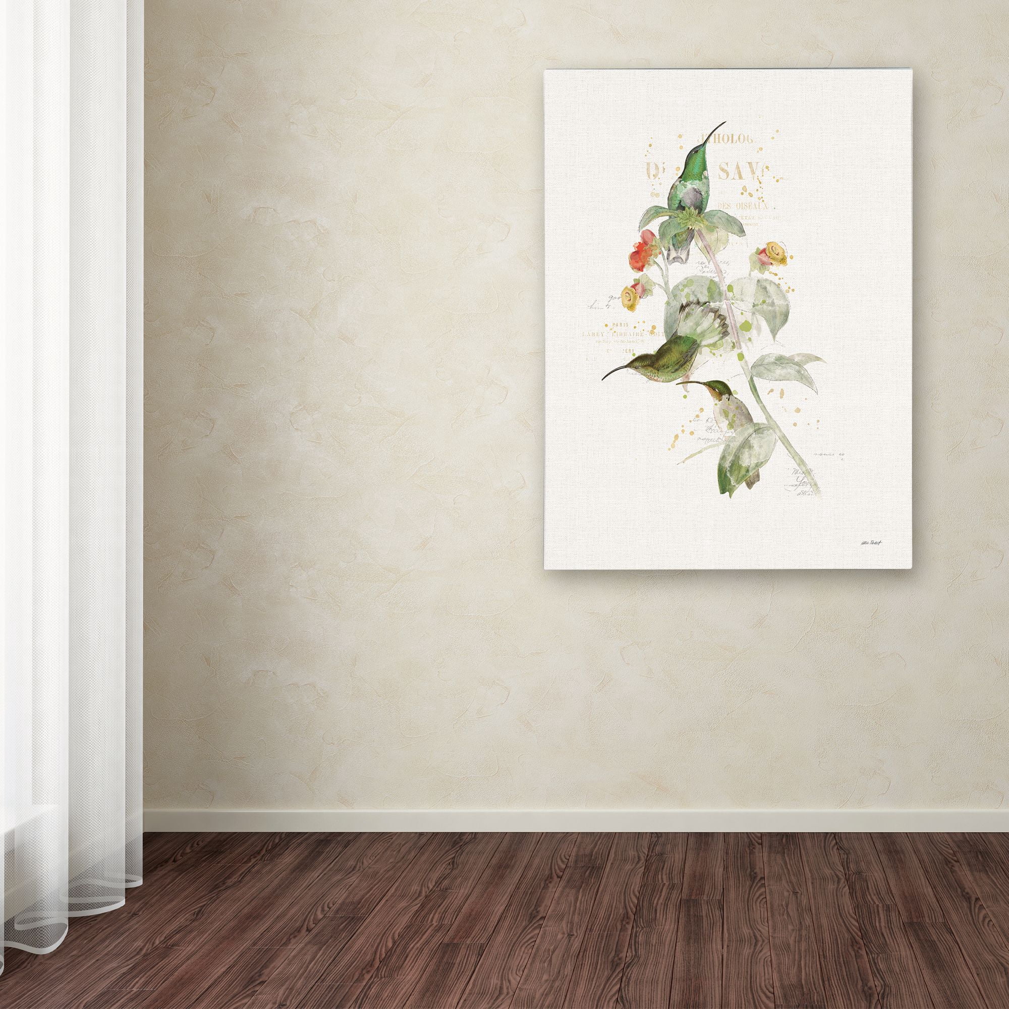 Trademark Fine Art 'Colorful Hummingbirds III' Canvas Art by Katie Pertiet