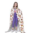 thumbnail image 4 of Honeii Christmas Santa Cartoon Snowman Print Poncho Cape, Cloak Coat, Snuggly Hooded Wearable Blanket, Hooded Cape For Teenagers,Halloween Costumes-Medium, 4 of 7