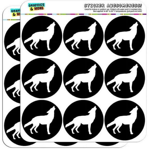 Wolf Howling 18 2" Planner Calendar Scrapbooking Crafting Stickers
