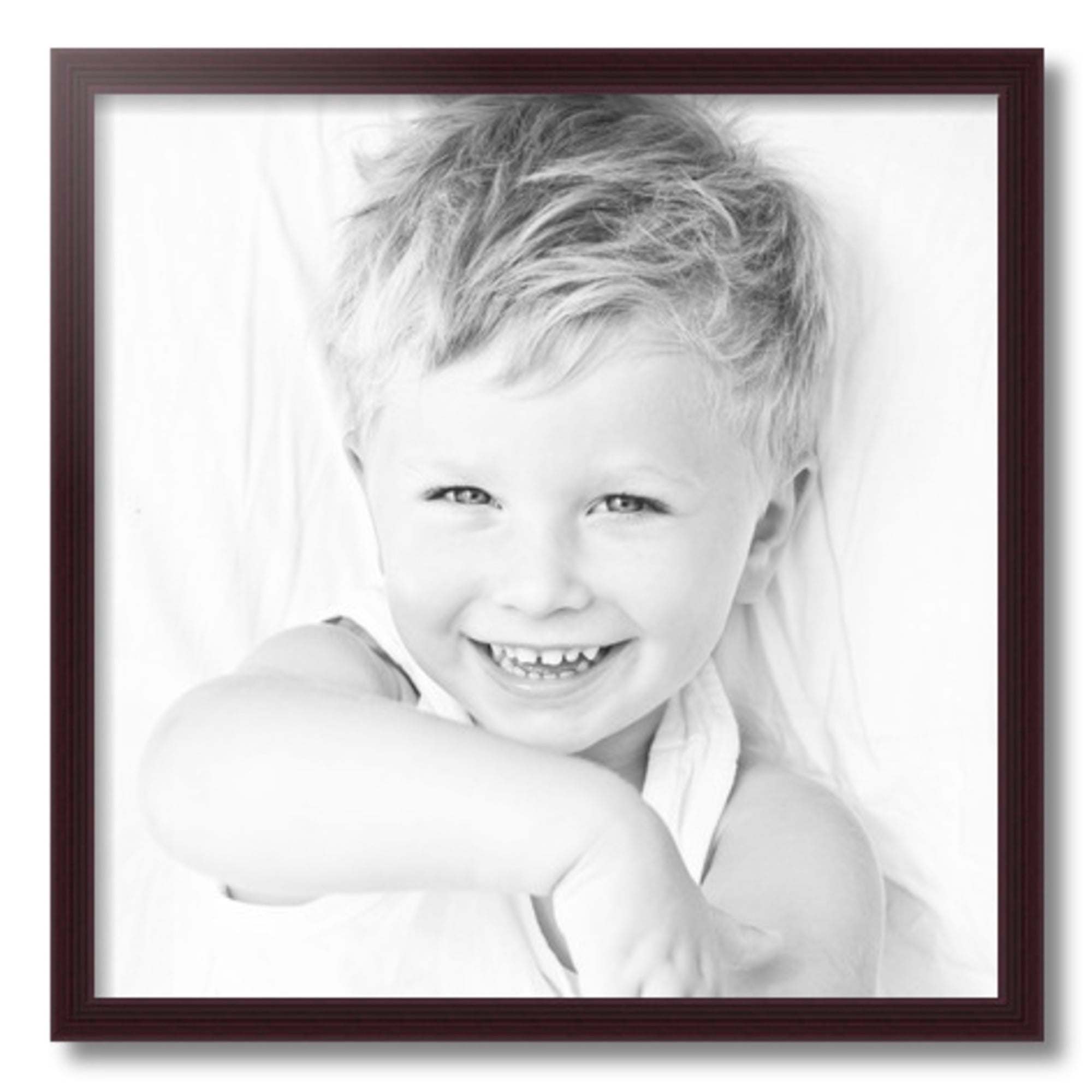 ArtToFrames 20" x 20" Brown Picture Frame, 20x20 inch Red Wood Poster Frame (WOM-4092)