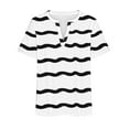thumbnail image 5 of Plus Size Mujeres Blusas Cuello en V Casual Suelto Verano Blusa de Manga Corta para el Uso Diario Y Casual, 5 of 5
