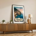 thumbnail image 2 of Vintage Illustration: Sunset Over Portofino - Portofino Liguria Italy Illustration Black Framed Wall Art Print 24 x 36 inches, 2 of 8
