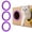 Purple, variant on 3-Pack Cat Self Groomer for Cardboard Box, DIY Grooming Brush Ring for Cat House Door Hole, Hands-Free Corner Scratching Brush for Removing Loose Hair and Shedding (A)
