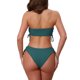 thumbnail image 3 of INSPIRAR CHIC Conjuntos de Bikini de Dos Piezas para Mujeres con Tirantes de Banda y Lazo Lateral, Parte Superior Sin Tirantes y Parte Inferior Triangular, Trajes de Baño en Verde Oscuro, 3 of 5