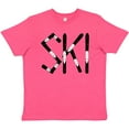 thumbnail image 3 of Inktastic Ski Rough Text Youth T-Shirt, 3 of 5