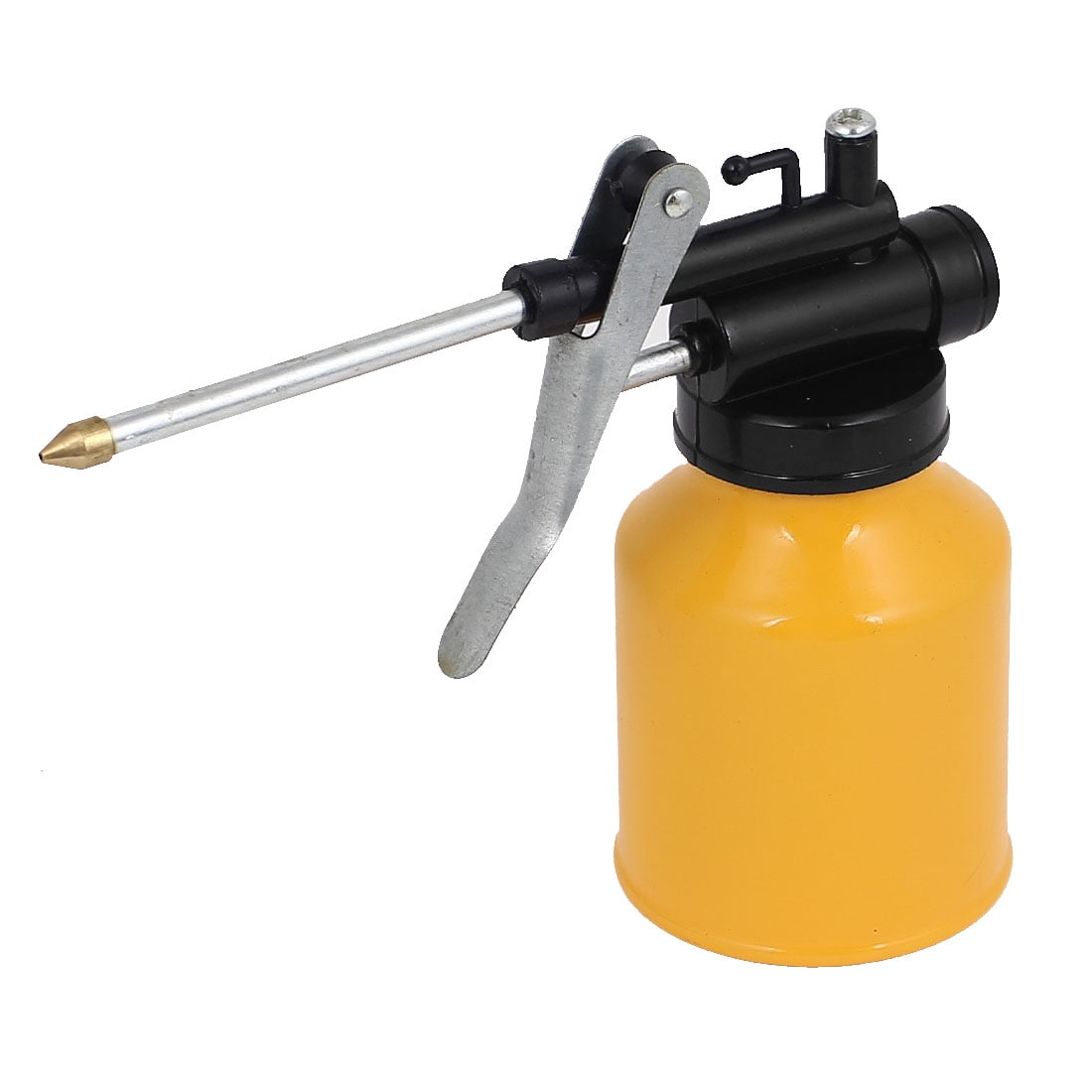 Yellow Metal Long Nozzle High Pressure Feed Oil Spray Gun Bottle 11.2cm