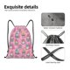 thumbnail image 4 of Fotbe pink Holiday Joy Bolsa Mochila con Cordón Estampada, Bolsa de Gimnasio Deportiva, Bolsa Cinch, Bolsa con Cordón para Hombres y Mujeres-Small, 4 of 6