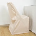 thumbnail image 4 of BalsaCircle Lifetime Folding Chair Cover Slipcovers Solid Polyester Beige, 4 of 7