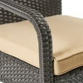 thumbnail image 4 of Noble House Cordoba 5 Piece Outdoor Wicker Chair and Firepit Set in Brown, 4 of 16