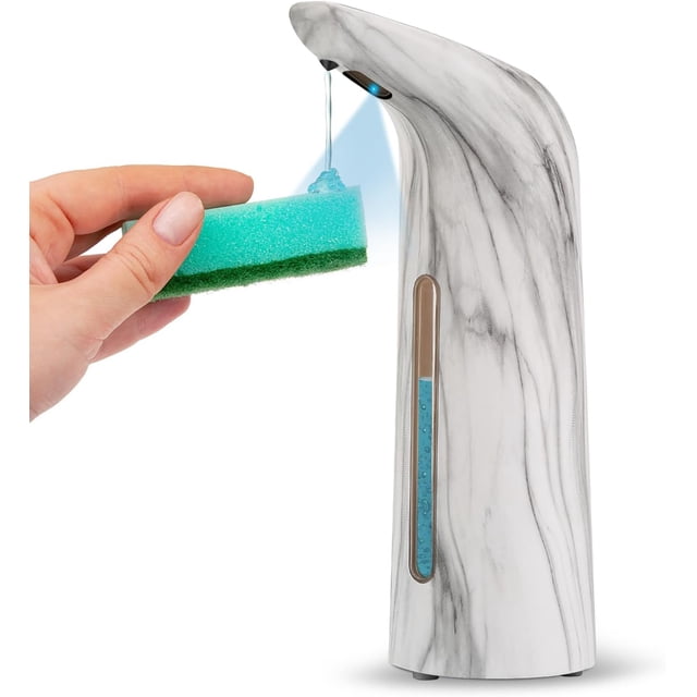 Automatic Soap Dispenser, Electric Soap Dispenser with Sensor, IPX6 Waterproof Soap Dispenser (Ink Marble - 400ml)