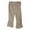 Coffee, variant on Odeerbi Toddler Girls Flared Pants Rib Knit Cotton Long Pants 1-10 Years Cute Side Slit Solid Color Versatile Mid Waist Bell Bottom Pants Beige