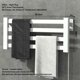 thumbnail image 1 of Accesorios de baño en blanco y negro, secador de toallas. Toallero eléctrico con pantalla táctil inteligente. Toallero eléctrico doméstico montado en la pared., 1 of 5