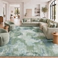 thumbnail image 2 of CHITOOMA 8'x10' Area Rugs for Living Room, Machine Washable Abstract Distressed Rugs Indoor Neutral Carpet Rugs for Bedroom Dining Room Office with Non-Slip Backing, Stain Resistant, Green, 2 of 10