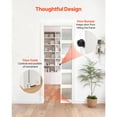 thumbnail image 5 of KFFKFF Sliding Pocket Door Hardware Track Kit, 56.73" Track with Soft Close Mechanism for Quiet and Smooth Operation, Simple Installation, Compatible with 1" to 1 3/4" Thick and 30" Wide Single Doors, 5 of 9