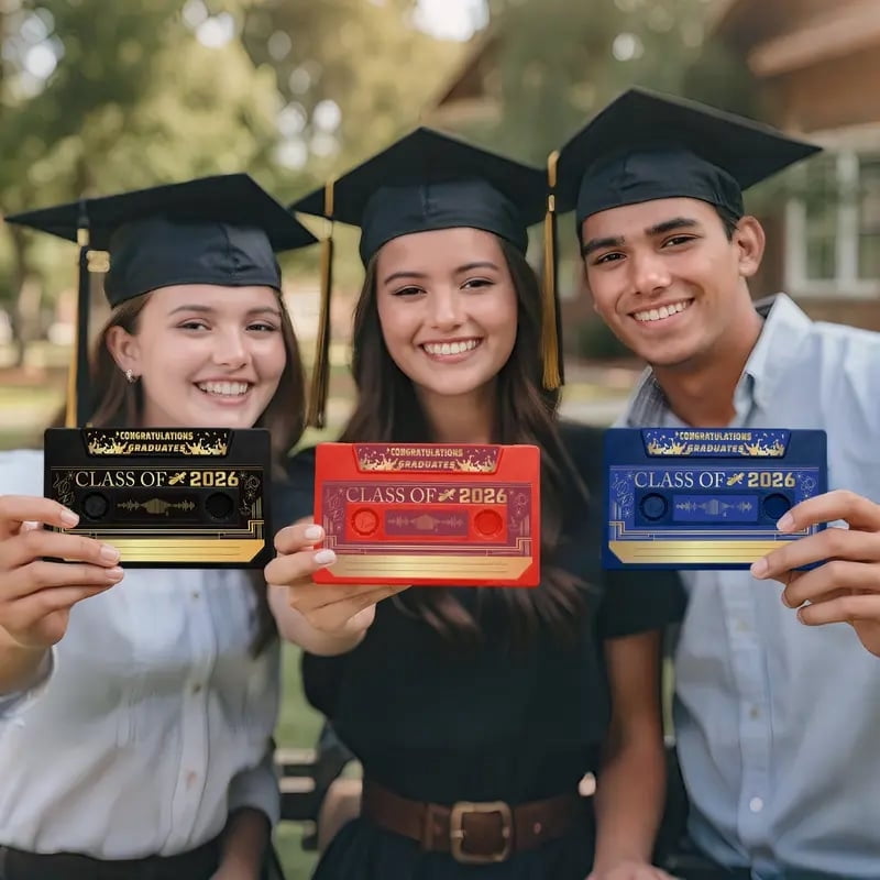 Xheghe Personalized Graduation Message Book with Audio Cards - Heartfelt Keepsake for Celebrating Graduates and Capturing Memories
