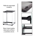 thumbnail image 3 of REPTI ZOO Terrario de Vidrio para Reptiles, Mediano, Puerta Frontal, 121 Lt 45cm X 45cm X 60cm, Acua Terrario de Cristal, Reptile Glass Terrarium, Terrario Reptiles REPTI ZOO Terrario armado serie RHK, 3 of 8