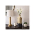 thumbnail image 3 of Metal Rigged Vase for Living Room Decor and Home Accents - Decorative Flower Vase for Room, Bedroom, or Office Display - Modern Glam House Display for Table Centerpiece - 20", Black & Gold, 3 of 15