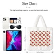 thumbnail image 3 of Yiaed Rose Flowers Print Fluffy Shoulder Bag Plush Bags Women Ladies Tote Bag Fluffy White Furry Purse Handbag for Autumn and Winter, 3 of 7