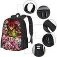 thumbnail image 3 of Hazbin Anime Hotel Backpack Hiking Travel Laptop Backpacks Durable Multifunctional Casual Lightweight Shoulders Purse, Black, 3 of 8
