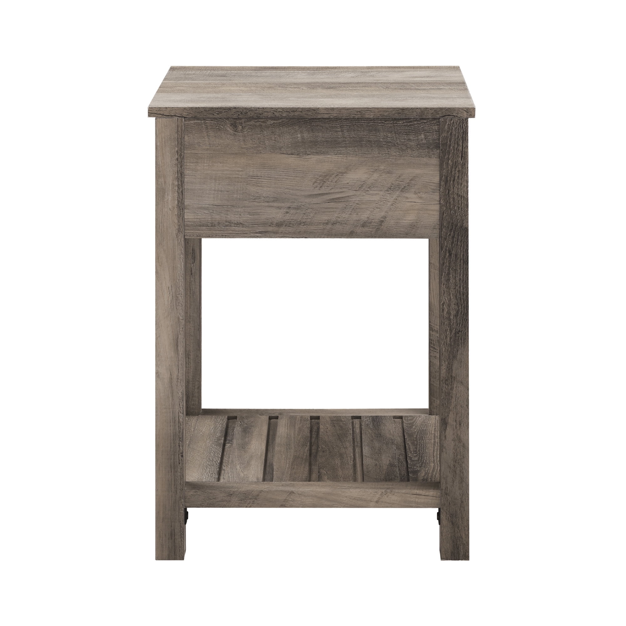 Walker Edison Farmhouse Single Drawer Open Shelf End Table Walker Edison Farmhouse Single Drawer Open Shelf End Table
