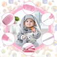 thumbnail image 2 of Baby Grooming Kit,Bexikou Pink 8Pcs Newborn Baby Care Accessories with Zipper Box, Baby Hair Nail Thermometer Care Set, Baby Healthcare Set for Newborn Infant, Toddler Girls & Boys, 2 of 8